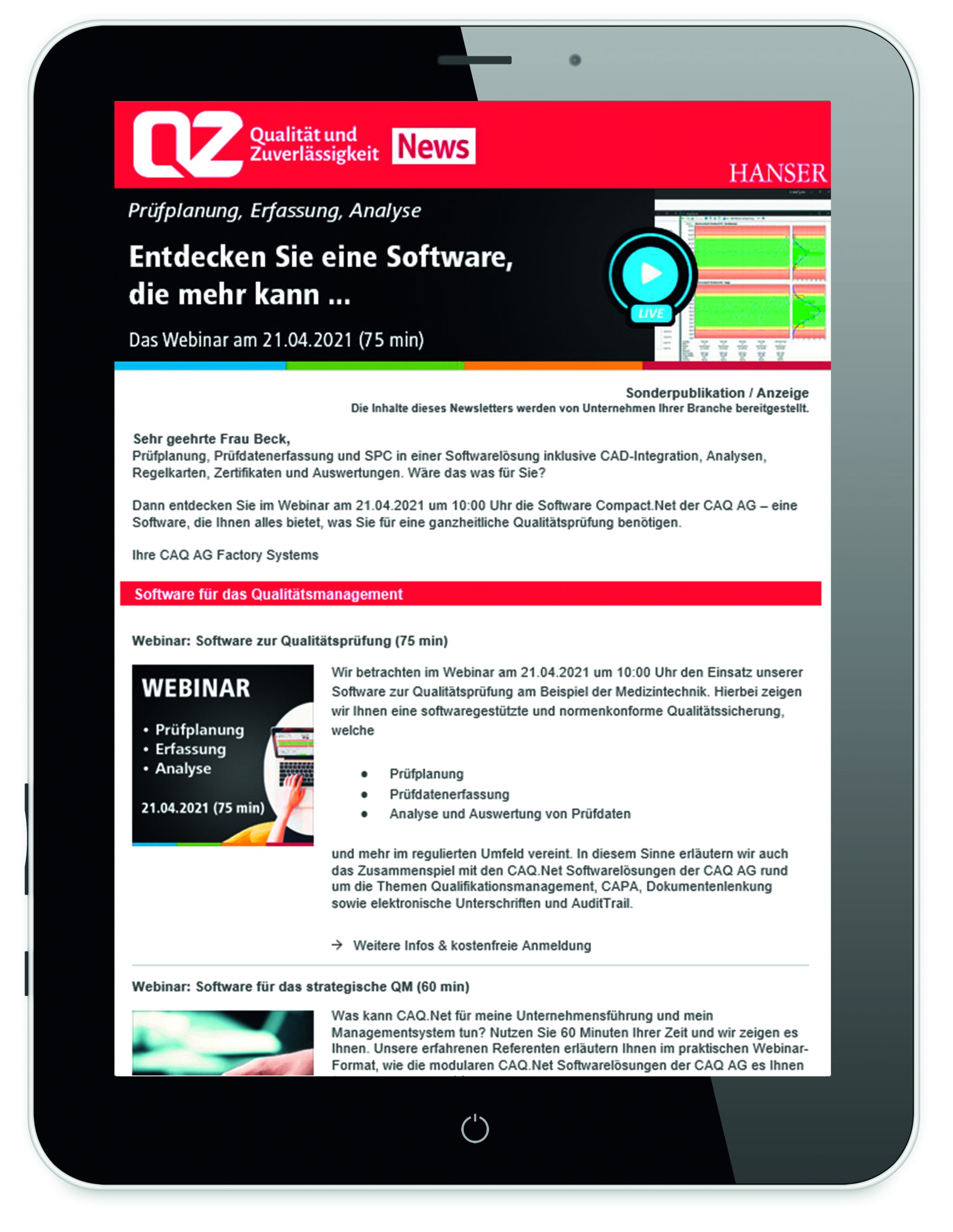 QZ Standalone-Newsletter