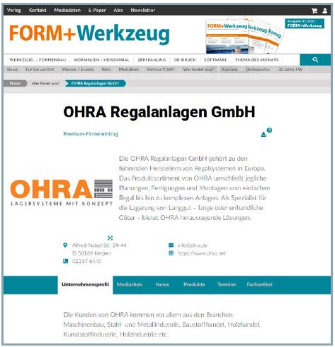 form-werkzeug.de Premium-Firmeneintrag