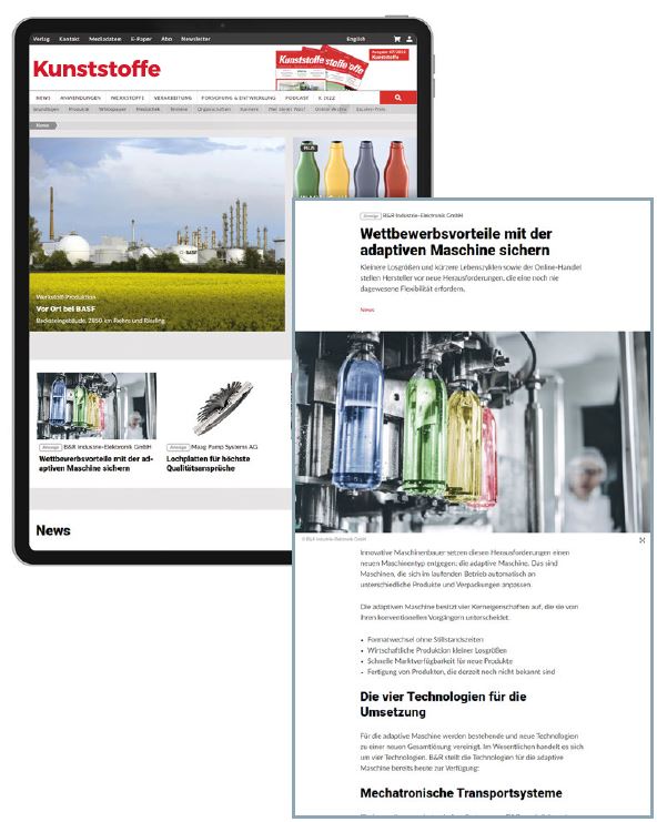 Online-Anzeigenformat Native Ad auf kunststoffe.de