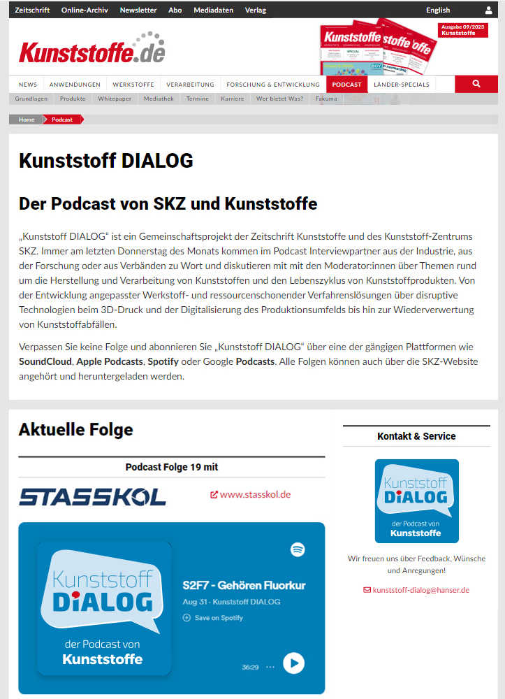 Podcast Kunststoff Dialog mit Werbesport