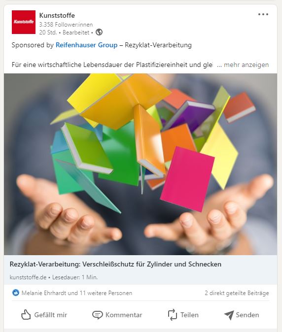 Online-Anzeigenformat Post auf LinkedIn