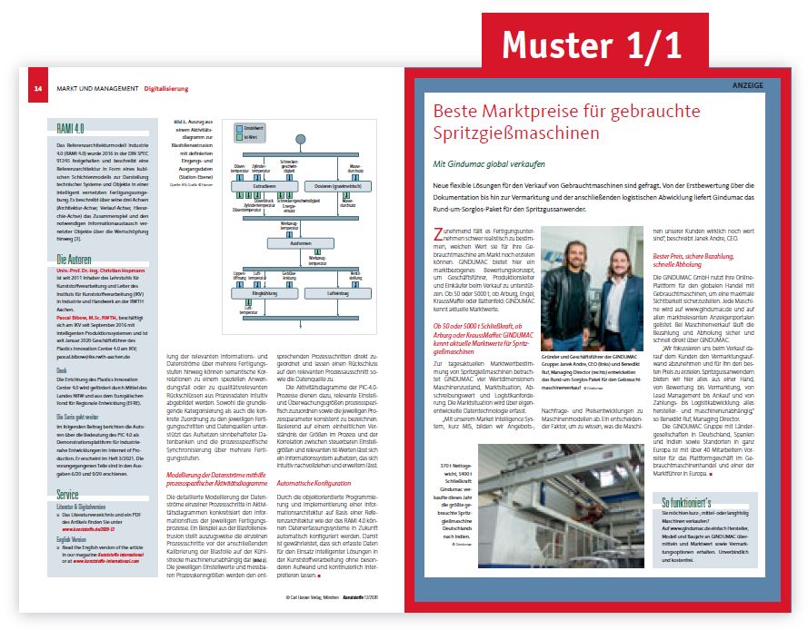 Anzeige Sponsored Content 1/1 Seite
