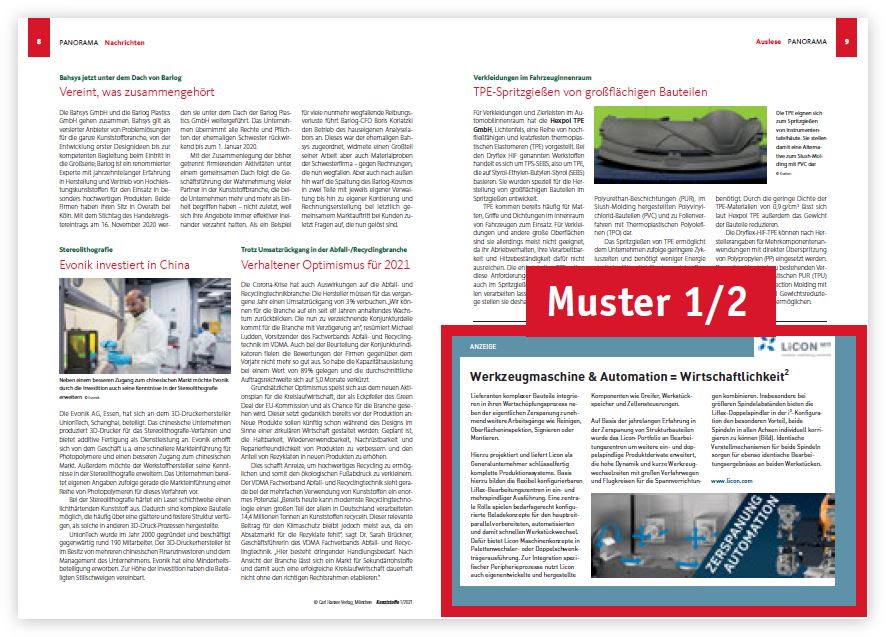 Anzeige Sponsored Content 1/2 Seite