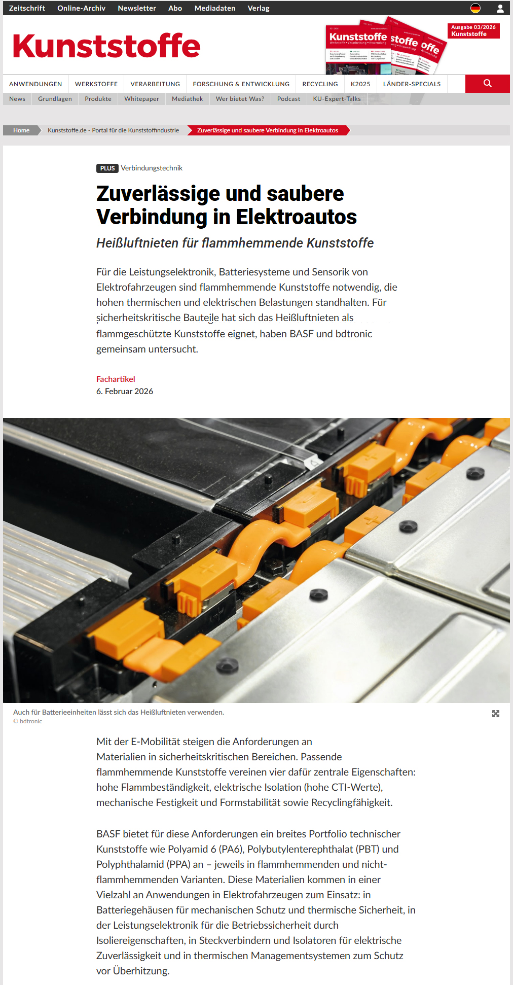 Werbeformat Open Access auf kunststoffe.de