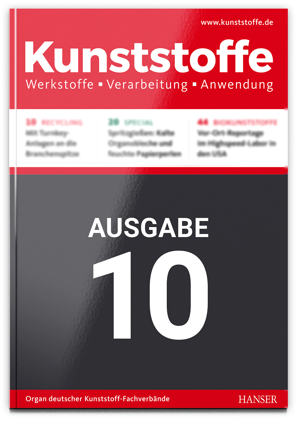 Fachzeitschrift Kunststoffe Themenvorschau Ausgabe 10