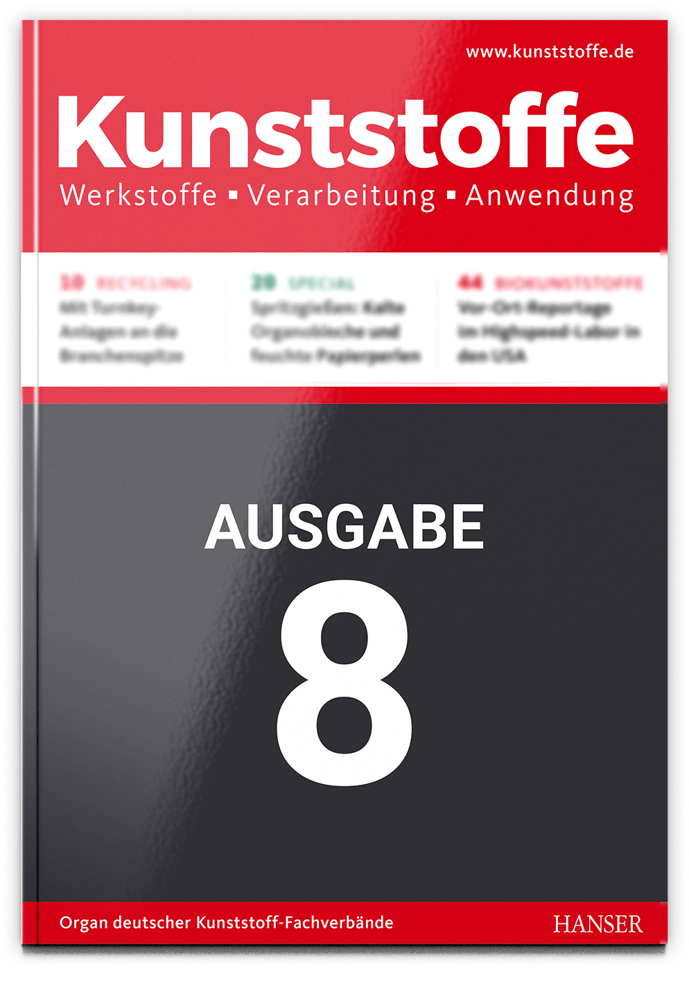 Fachzeitschrift Kunststoffe Themenvorschau Ausgabe 8