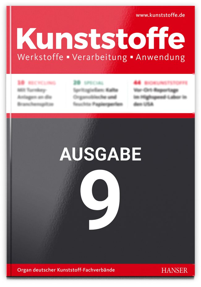 Fachzeitschrift Kunststoffe Themenvorschau Ausgabe 9