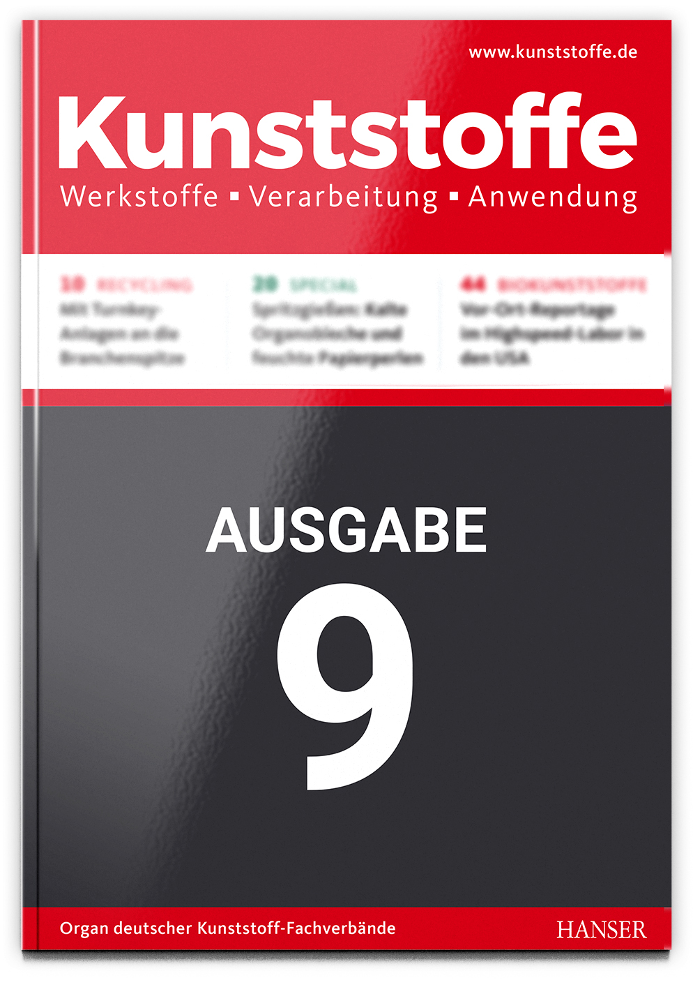 Fachzeitschrift Kunststoffe Themenvorschau Ausgabe 9
