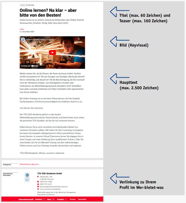 Guideline Video-Beitrag